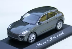 Porsche Macan S Diesel Typ 95B Bj. 2014-2018, Grigio Metallico, MINICHAMPS M.1 : - Foto 1 di 6