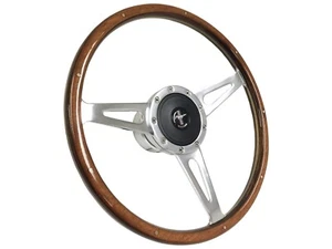 1968 - 1978 Ford Mustang S9 Classic Deluxe Wood Steering Wheel Kit, Running Pony - Bild 1 von 10