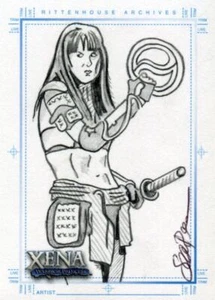 Xena Art & Images Sketch Card by Sean Pence Xena Holding Chakrum - Picture 1 of 2