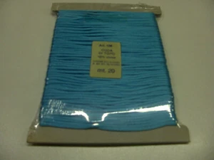 CODA DI TOPO ASTER AZZURRO 100% VISCOSA MM 1,5 CORDONCINO NUOVO 20 MT MERCERIA - Foto 1 di 1