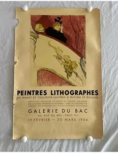 "Póster de exposición Toulouse-Lautrec 1954 Le Missionnaire Penn impreso laminado 20x30""" - Imagen 1 de 24