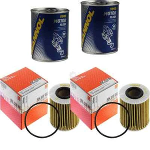 2X Original MAHLE / KNECHT Filtro Olio OX 413D2 + 2X SCT Flush Motore - Foto 1 di 6