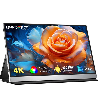 UPERFECT 4K UHD 3840*2160 15,6 Zoll Externer Tragbarer Monitore mit HDR IPS LCD - Bild 1 von 4