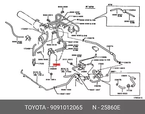 Valvola originale OE, interruttore vuoto, n.2, 9091012065 per TOYOTA 90910-12065 - Foto 1 di 1