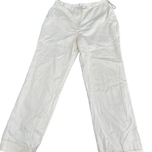 Pantalones de vestir plisados forrados Creme De Silk Assets pantalones de pierna ancha talla L - Imagen 1 de 4