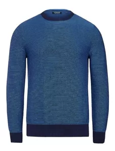 Chaps Herren blau gestreift Langarm Pullover Sweater Neu mit Etikett Classic Crew Größe XL - Bild 1 von 3