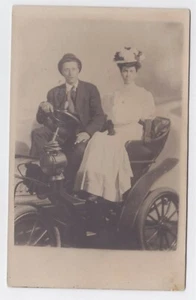 CHICAGO IL WHITE CITY STUDIO BILD PAAR IM AUTOMOBIL UM 1920 - Bild 1 von 2