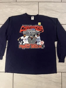 Vintage Y2K Boston Red Sox Manny Ramirez Pedro Martinez Long sleeve Size 2XL New - Picture 1 of 7