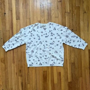 Melange by Kidichic Ivory Lightweight Floral Sweater Size Large with 3/4 Sleeves - Picture 1 of 6