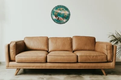 Handmade Resin Hanging Wall Clock, Brand New with Variety of Color Combination - Image 1 of 4