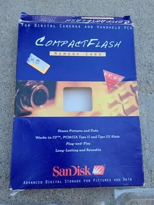 CompactFlash 40 MB CF with Compact Flash Card adapter SanDisk PC PCMCIA Card - Picture 1 of 4