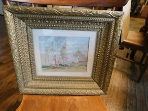 Arnold Schildkröte aufgelistet Chicago Künstler-LANDSCHAFT AQUARELL GOUACHE-c. 1930-1940'S - Bild 1 von 10