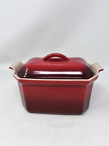 Le Creuset Cerise (Cherry) Red Terrine W/Press 27oz (.8L) New With Tags Inv#23 - Picture 1 of 10