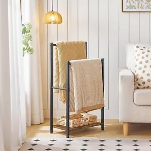 Free Standing Towel Rack Blanket Rack Blanket Holder Drying and Display Rack - Picture 1 of 12
