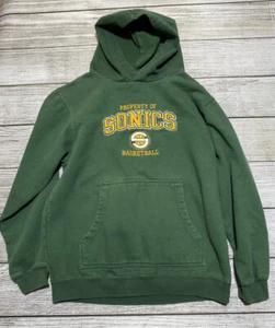 Reebok Youth Size Large 14/16 Vintage Green Hoodie Seattle SuperSonics - Picture 1 of 3