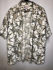 Blue Water Tropical Pineapple Hawaii Shirt Vibrant Colors USA Size XL - Picture 1 of 4