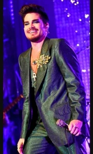 Adam Lambert Custom 3-Pc Green Glitter Suit by Edward Sexton Celebrity 42L - Picture 1 of 14