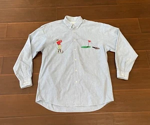 Marks & Spencer Long Sleeve Golf Jean Button Down Shirt Sz US Medium NWOT! - Picture 1 of 12
