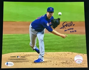 Foto firmada autografiada 8x10 de Alec Mills de Chicago Cubs sin bateador con certificado de autenticidad - Imagen 1 de 1