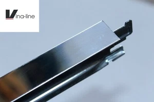 Pack of 10 Polished Chrome 600 Cross Tee Suspended Ceiling Tiles Grid Rails (v) - Picture 1 of 9