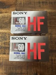 2 neue Sony HF 60 90 Min leere Audio Normal Bias Kassetten - versiegelt - Bild 1 von 2