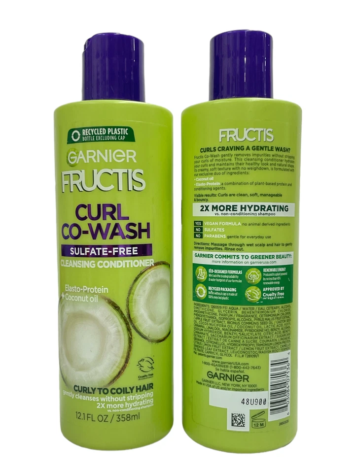 Garnier Fructis Curl Co-Wash Cleansing Conditioner (12.1fl/358ml) Lot Of 2, New - Image 1 of 1