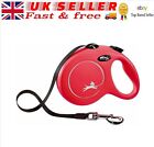 Flexi Classic Dog Puppy Tape Retractable Extendable Lead RED Large 50kg max