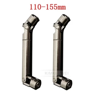 2x Stainless Steel Universal Drive Shaft 110-155mm for RC Crawlers D90 SCX10 New - Picture 1 of 4