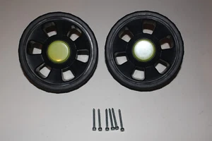 Sun Joe Scarifier / Dethatcher Rear Wheel Set w/ Axles & Hardware - 24V-X2-DTS15 - Picture 1 of 4