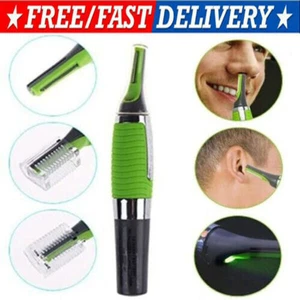 Hot Men Nose Ear Face Neck Eyebrow Hair Mustache Beard Trimmer Shaver Clipper PE - Picture 1 of 12