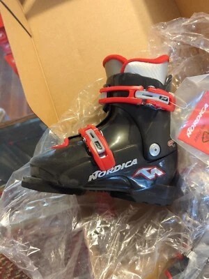 NEW Nordica GP T2 KIDS/BOYS/GIRLS US 12.5 Youth Ski Boots 185 - Image 1 of 4