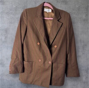 Christian Dior Separates Vintage Womens Wool Blazer Size 6 Multicolor Brown - Picture 1 of 5