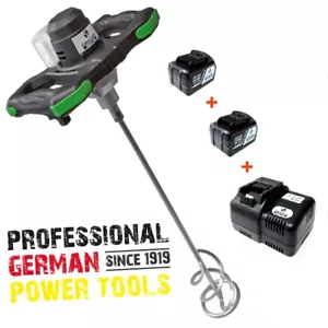 Eibenstock Akku Rührwerk + 2 Akkus + Ladegerät + Quirl WG120, Farbe Beton Mörtel - Bild 1 von 7