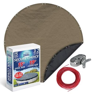 PoolCoverChoice Winter Swimming Pool Cover for 15 ft Round Pool - Picture 1 of 3