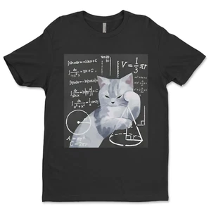 DTF Mathe Katze/individuelle Unisex weiche Stil T-Shirts, Next Level - Baumwolle - Bild 1 von 6