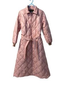 Accappatoio Eddie Bauer piumino con cintura lunghezza caviglia con bottoni usato in ottime condizioni rosa medio - Foto 1 di 6