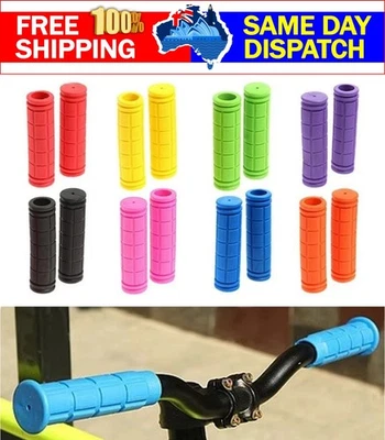 2PCS Bicycle Handle Bar Grips Silicone Soft BMX MTB Cycle Mountain Bike Scooter - image 1 of 4