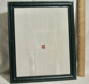 MCM VINTAGE ECHTES LEDER GRÜN GENÄHTES LEDER 13” X 11” BILDERRAHMEN - Bild 1 von 7