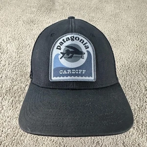 Patagonia Cardiff Hat Cap Snap Back Mens Black Trucker Limited Ed. Flying Fish - Picture 1 of 12