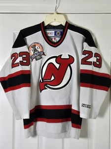Vintage CCM New Jersey Devils Scott Gomez Stitched Jersey Youth L/XL Sewn Cup - Picture 1 of 11