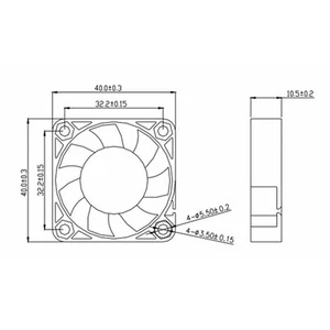 2PCS Cooling Fan 40MM Cooler 24V 12V 5V Computer Case Printer Humidifier Cooler - Afbeelding 1 van 18