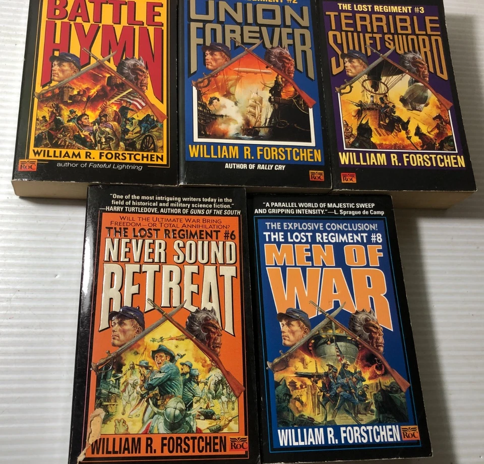 b William Forstchen THE LOST REGIMENT Series 1-3, 6 & 8 ROC First Prints 1990's - Image 1 of 4