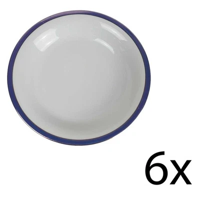 6er Set Suppenteller Dessertteller Mitterteich Blau gold - Bild 1 von 4