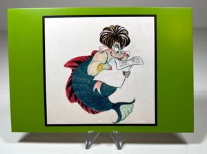 Disney Villains: Ursula (Die kleine Meerjungfrau) seltene Konzept Postkarte! 3,75 x 4,5" - Bild 1 von 2