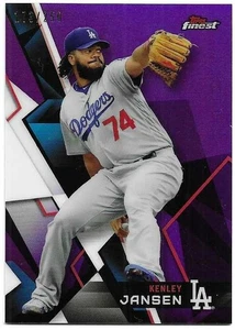 Kenley Jansen 2018 TOPPS FINEST MLB PURPLE PARALLEL CARD #80 Dodgers SP /250 - Picture 1 of 2