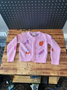 Epic Threads Kleinkind Mädchen 4T Hot Pink Obst Strick Pullover Cardigan y2k - Bild 1 von 7