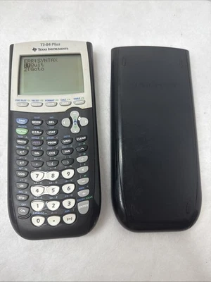 Texas Instruments T1-84 Plus Graphing Calculator w/Cover Black Tested - Image 1 of 4