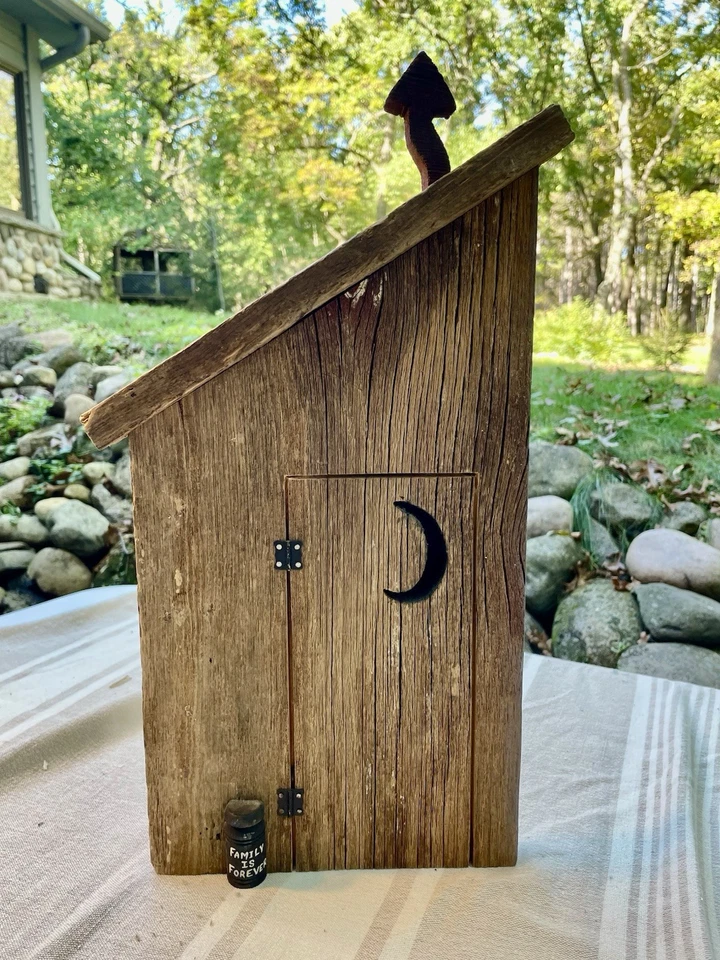 "Decoración de pared de puerta de casa de campo hecha a mano vintage 18"" X 8,5"" madera de granero recuperada" Foto 1 de 4