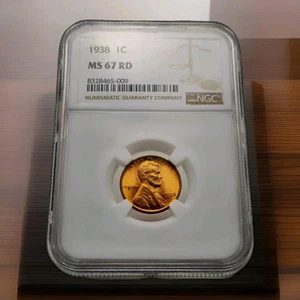 1938 Lincoln Wheat Cent NGC MS-67 RD Pristine Key Date * Only 22 Higher - Picture 1 of 2