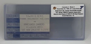 HOF Brett Hull 22nd & 23rd Goals Of 1990-91 86-Goal Season, 11/24/90 Ticket Stub - Picture 1 of 3